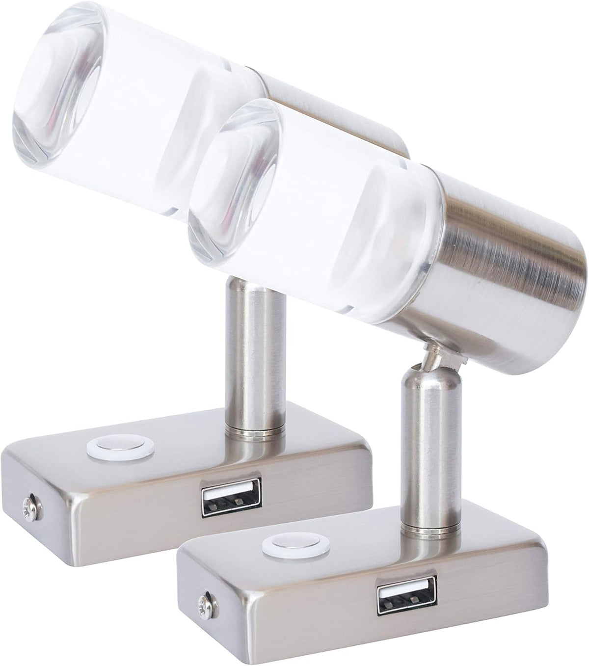 12V LED RV Interior Reading Light with USB Port, Touch Switch Dimmable Warm, Two Pack G4971