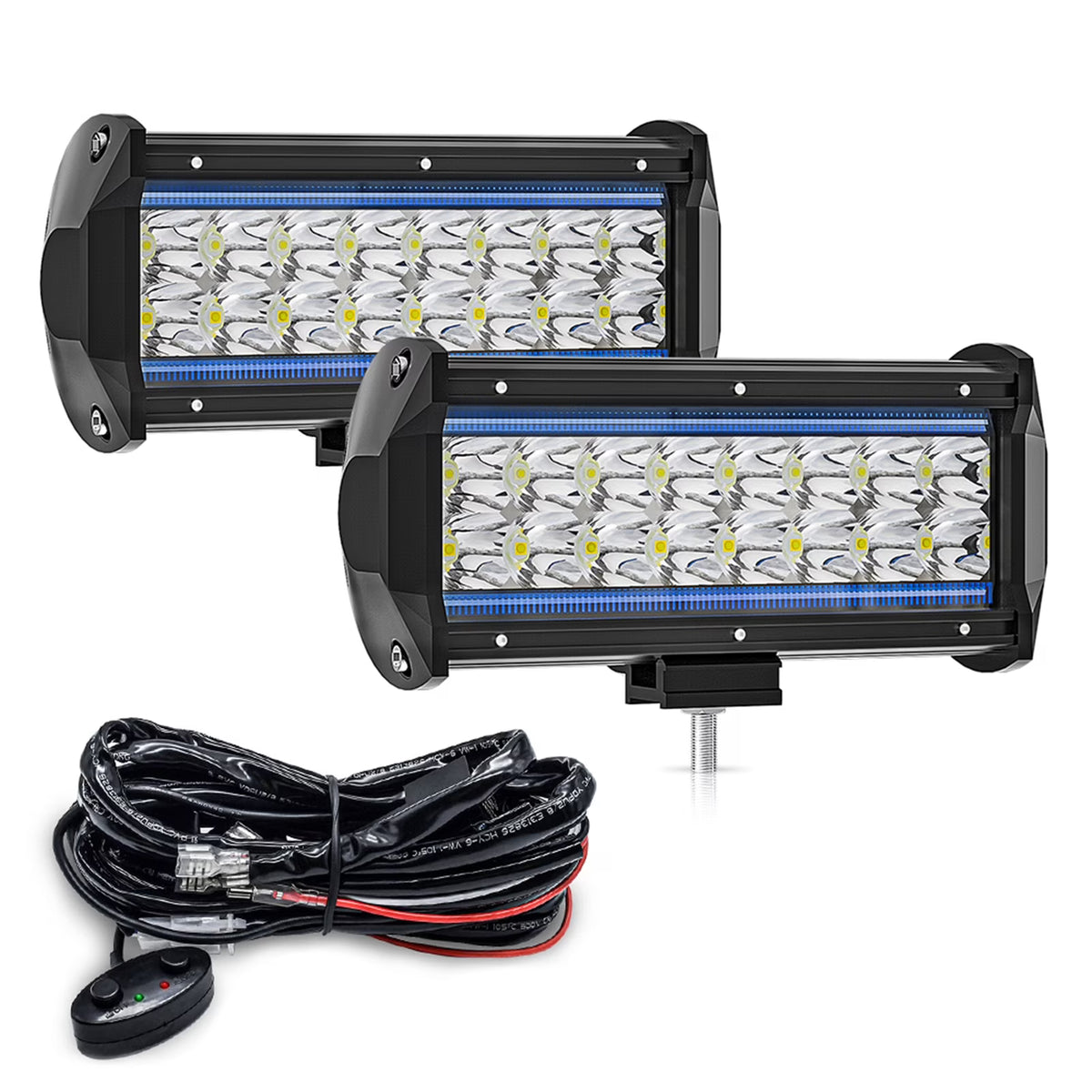7 inch LED Work Light Bar Pod, Dual Color, Spot Flood Combo M191