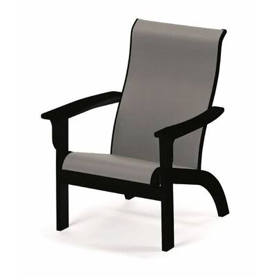 Textured Black Alloy Folding Adirondack Chair L379367