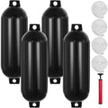 Black Ribbed Boat Fender Pack of 4 K8497