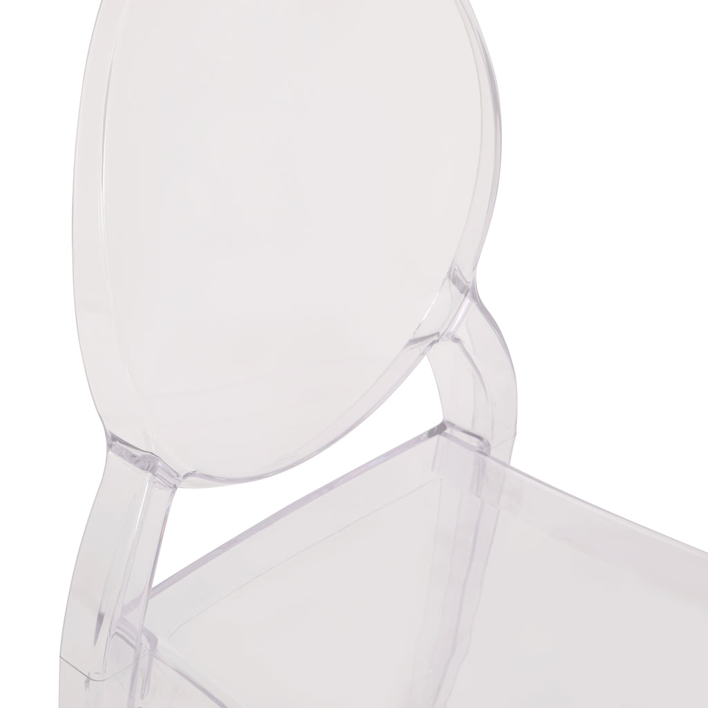 Set of 4 Transparent Resin Ghost Chairs B3328