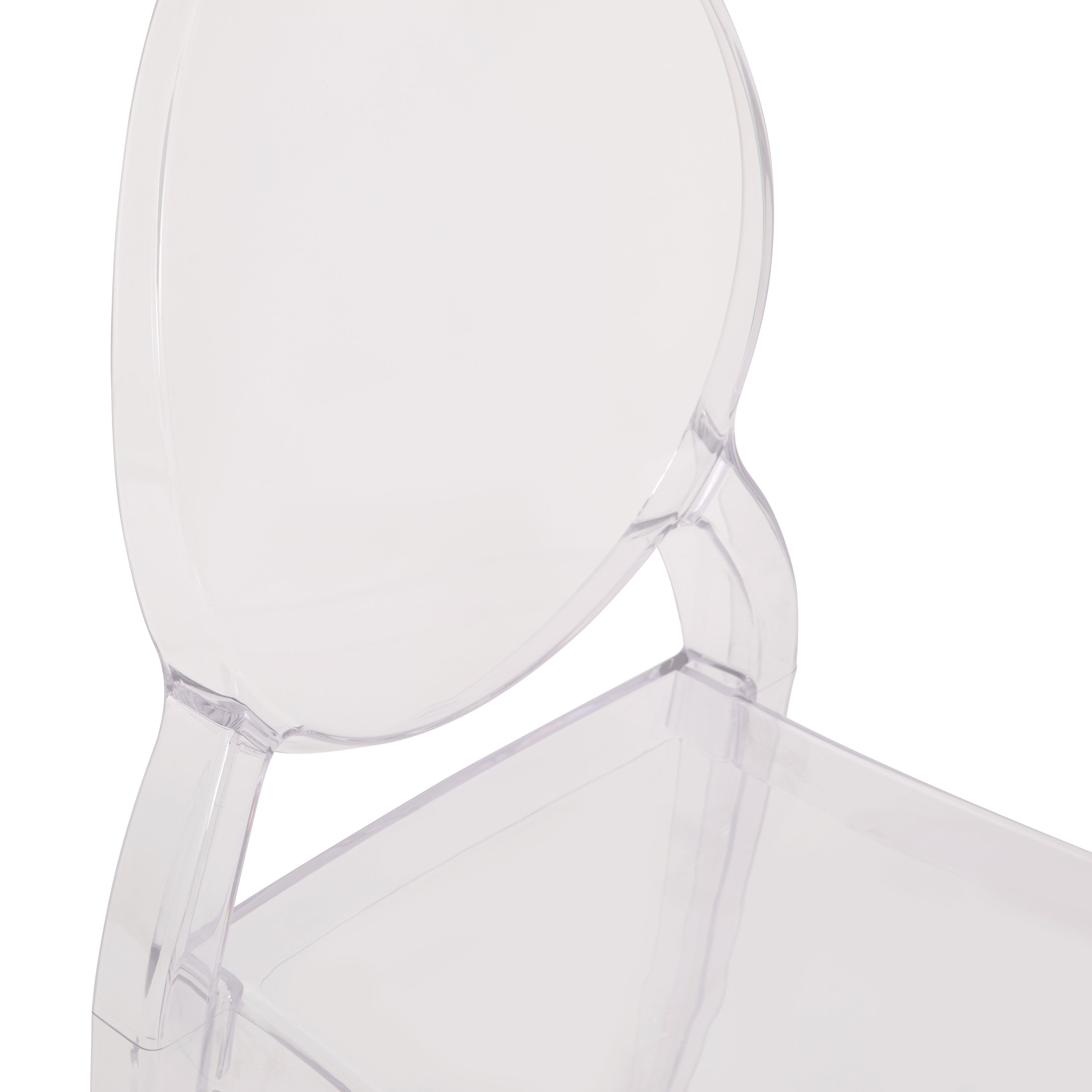 Set of 4 Transparent Resin Ghost Chairs B3328