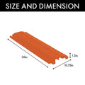 Orange Polyurethane 2-Channel Cable Protector W5546
