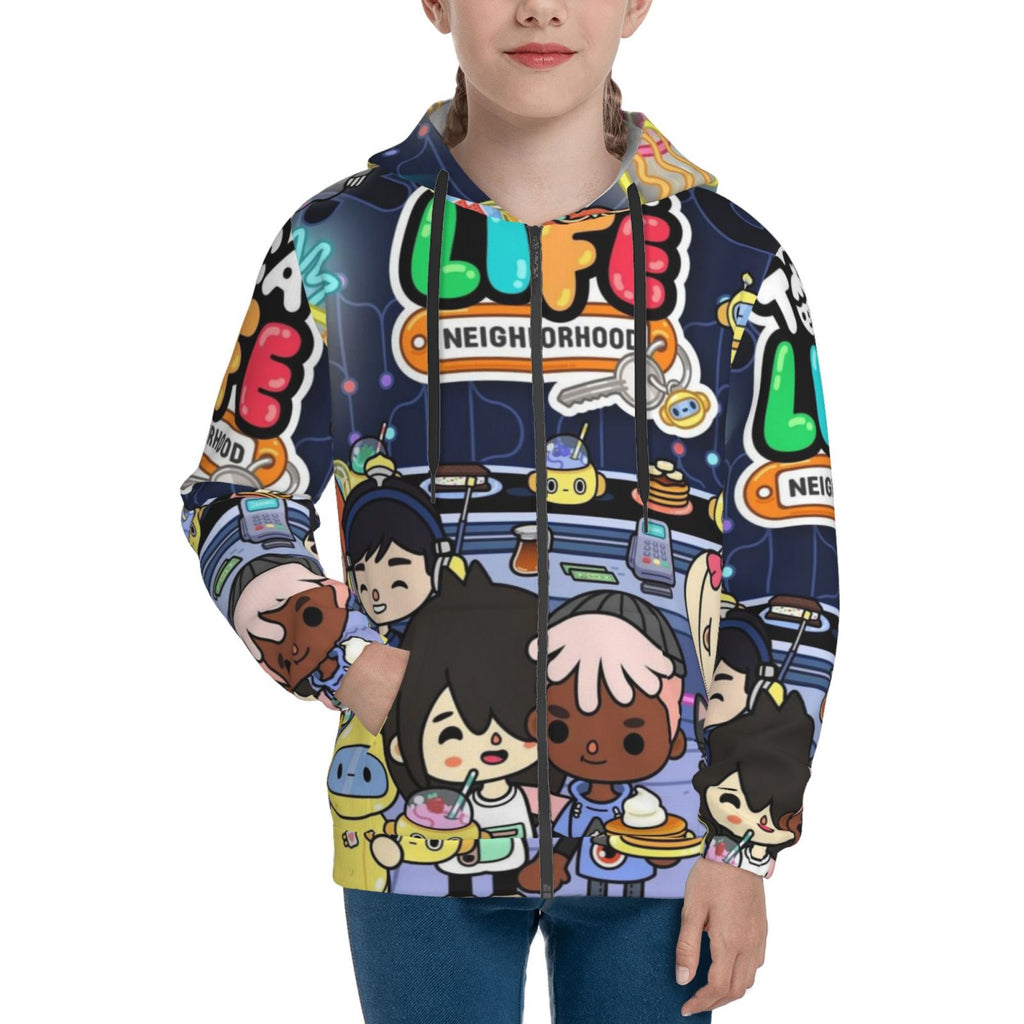 Zipper Hooded Sweatshirt Coat G655943