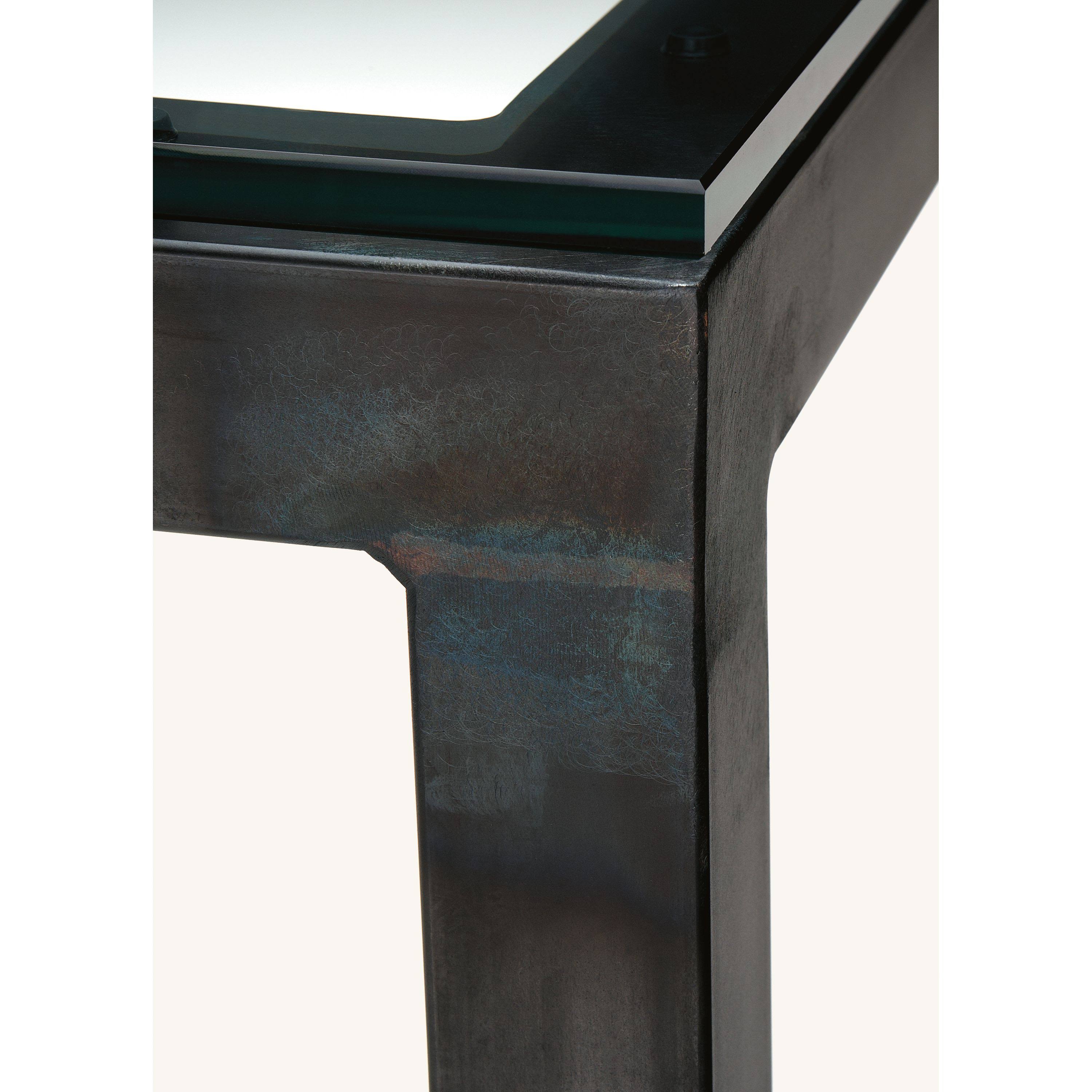 Cherry Top Console Table with White Base C99484