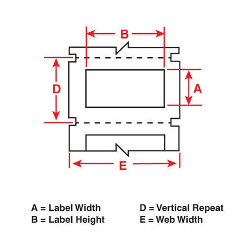 White Raised Profile Label, 3.000 in. M5339