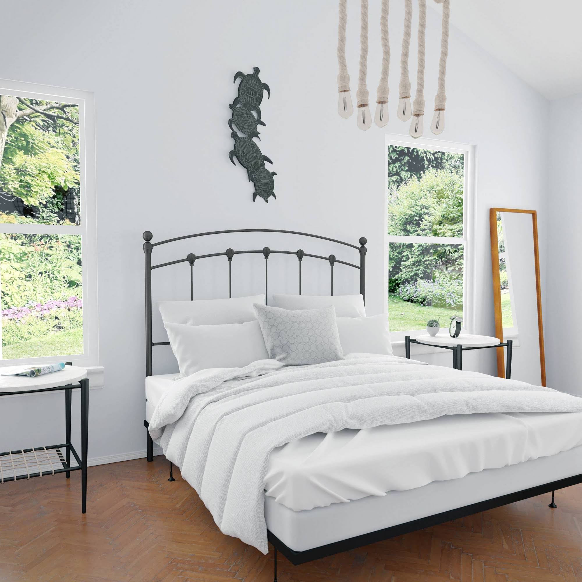 Queen Slat Headboard Ash Black A46648