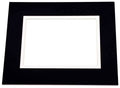 20x22 x 24x22 Double Mat Jet Black/Super White Conservation 25 Pieces G790378