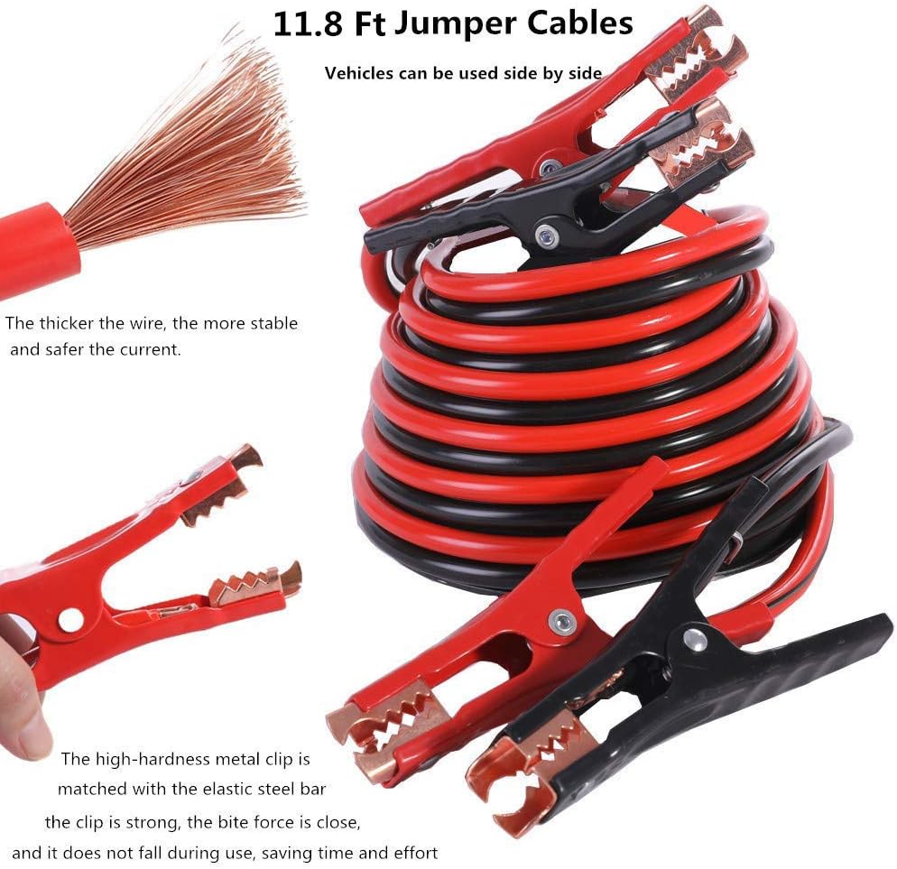 124 Pcs Emergency Car Kit with Tow Strap and Folding Survival Shovel L12497
