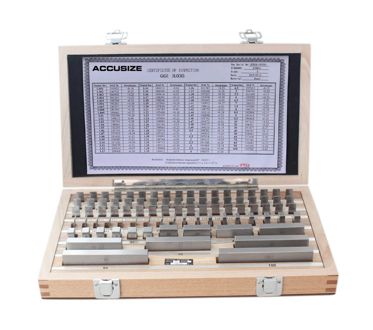 87 Pc Metric Gage Block Set, Grade 2 V306