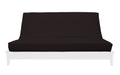 Black Chenille Texture Futon Cover N87369