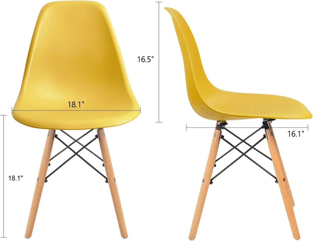 Set of 4 Plastic Dining Chairs O398278