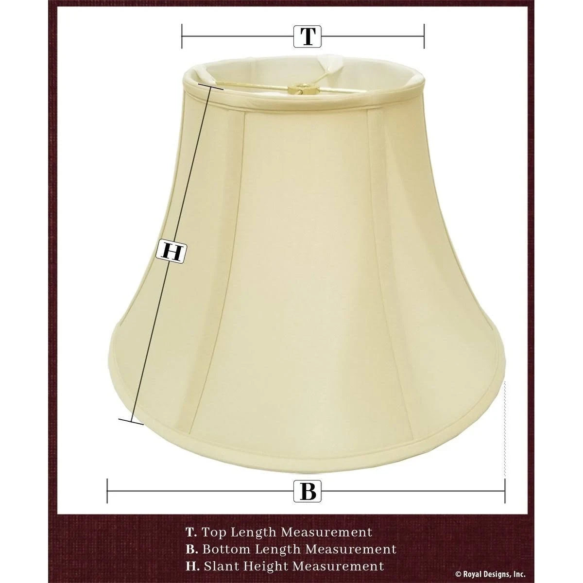 Beige Flare Bottom Outside Corner Scallop Lamp Shade, 10 x 18 x 13 I938437