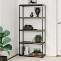 Dark Rustic Oak Bookcase S464