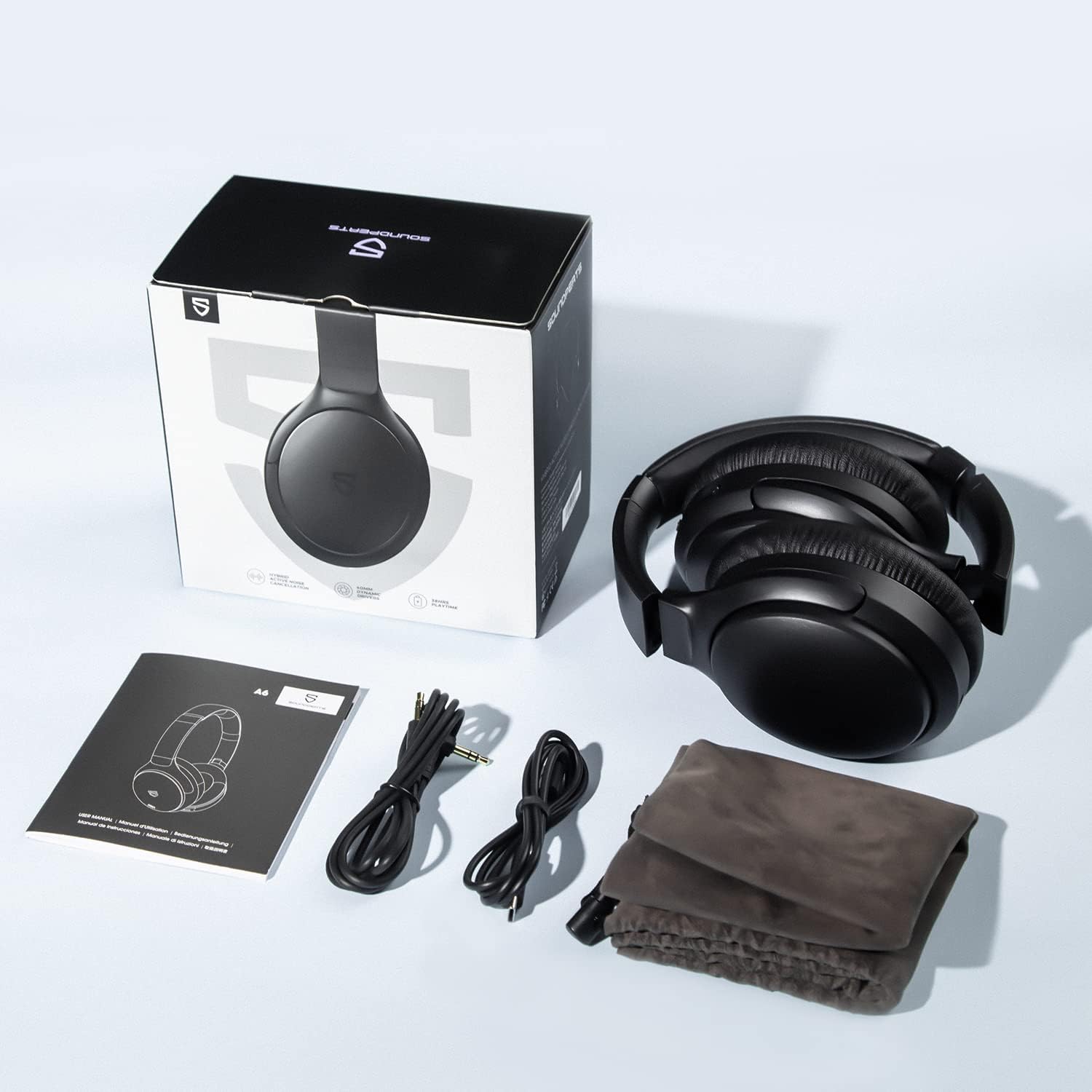 Hybrid Active Noise Cancelling Over Ear Bluetooth Headphones M7720