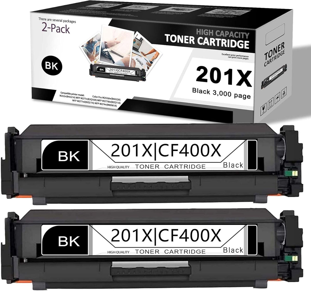 2 Pack Black Toner Cartridge W7559