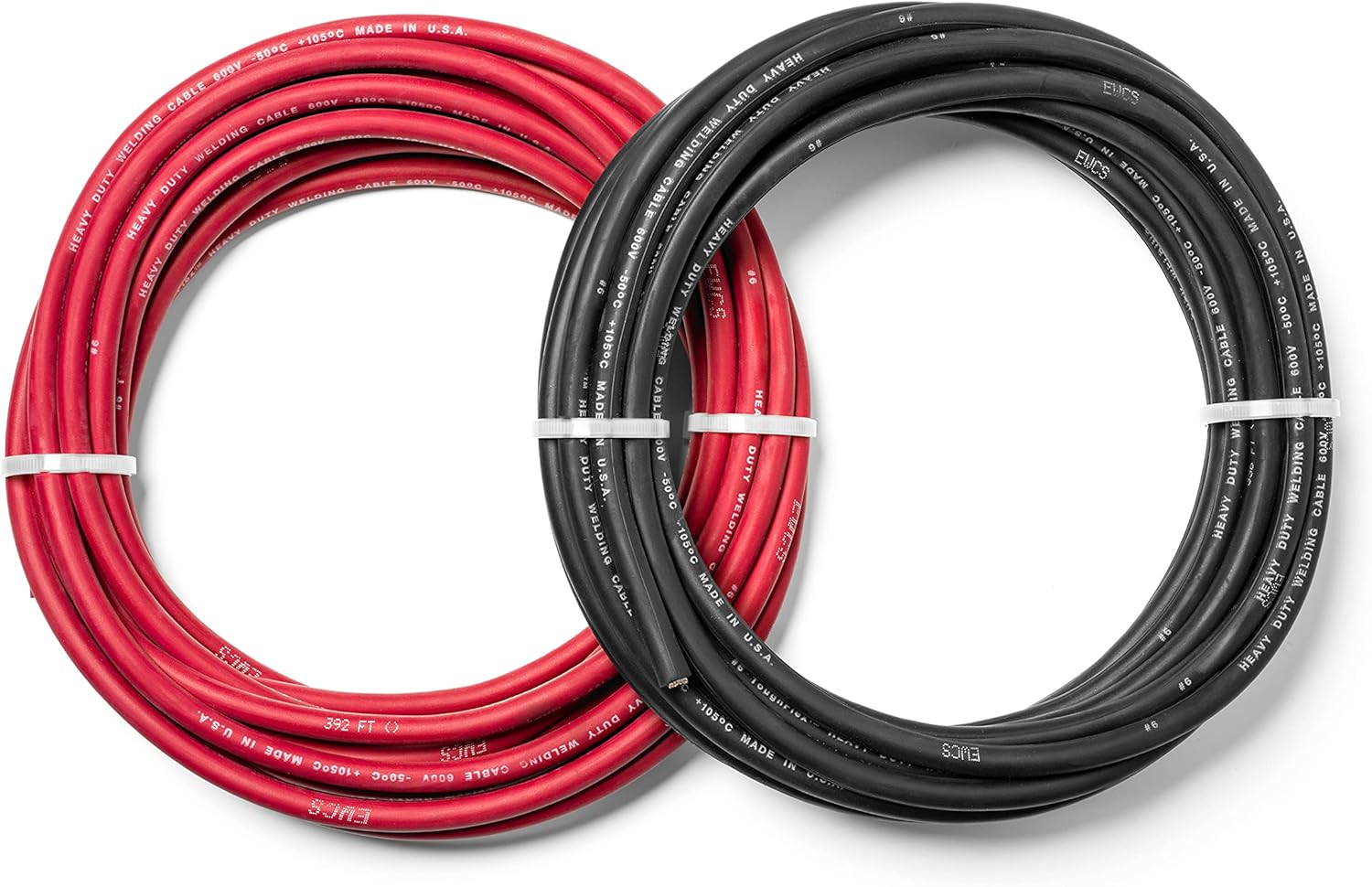 6 Gauge Extra Flexible Welding Cable 600 Volt Combo Pack Black Red 25 Feet E582