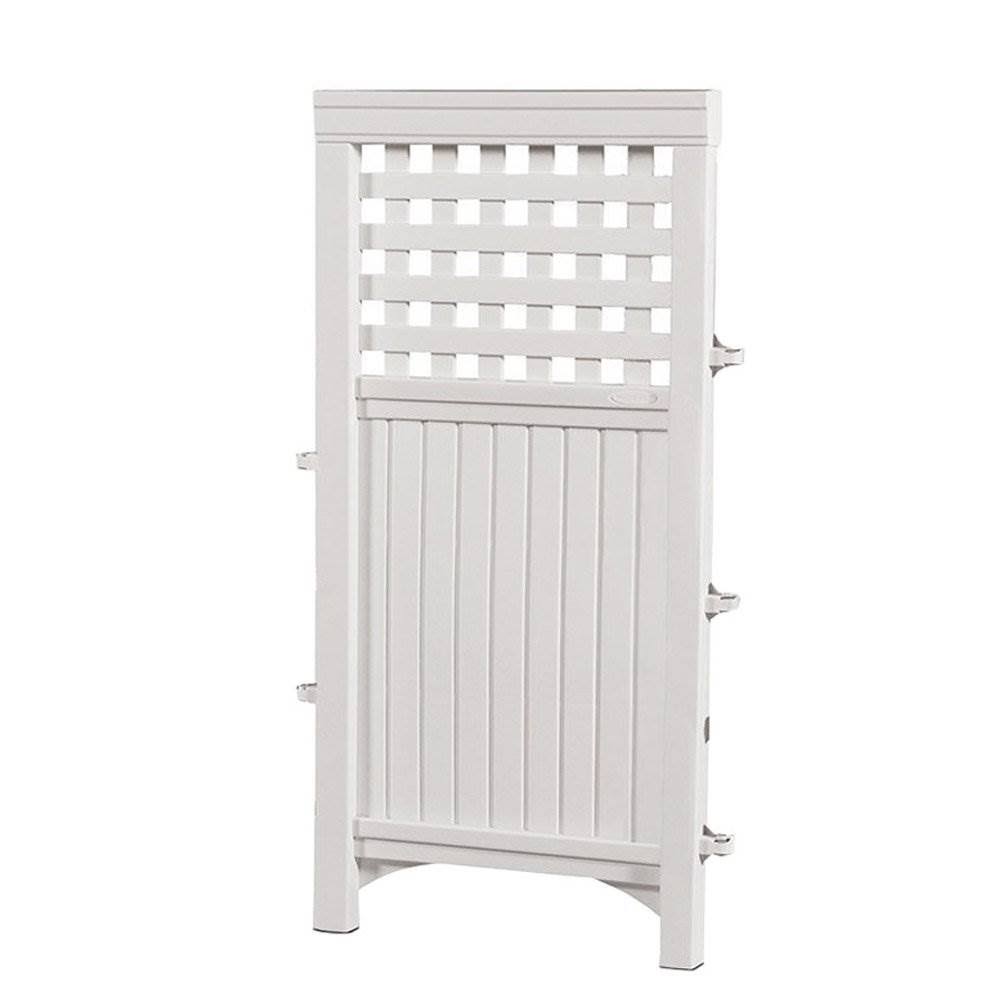 White 3 Pack 4 Panel Gated Fence Screen Enclosure G7895