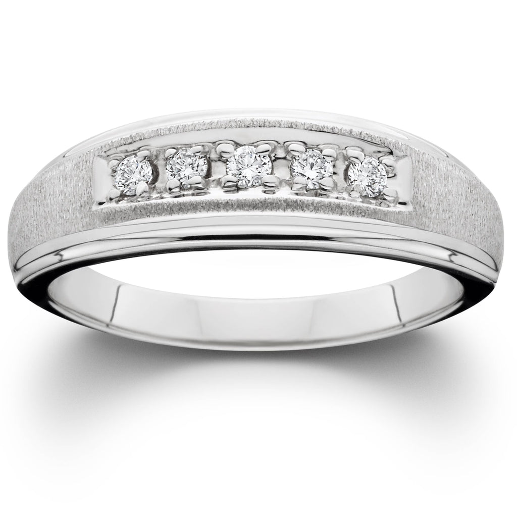 10K White Gold Diamond Wedding Ring U729237