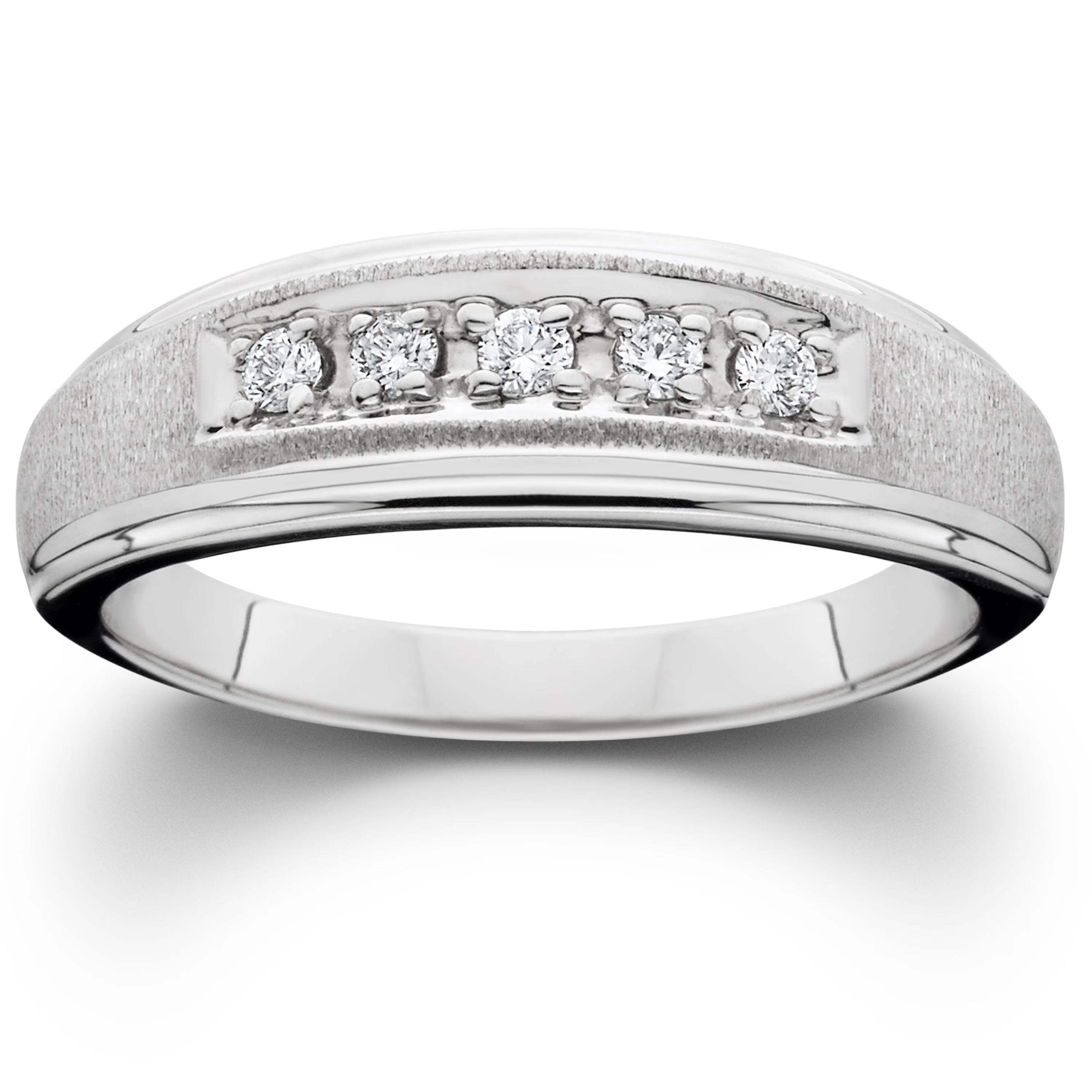 10K White Gold Diamond Wedding Ring U729237