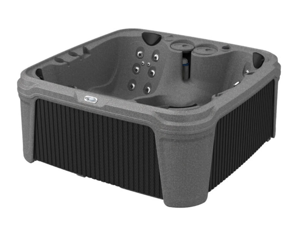 6-Person 35-Jet Plug and Play Hot Tub with 2 LED Waterfalls, Step with Handrail and Cover with Lifter H559502