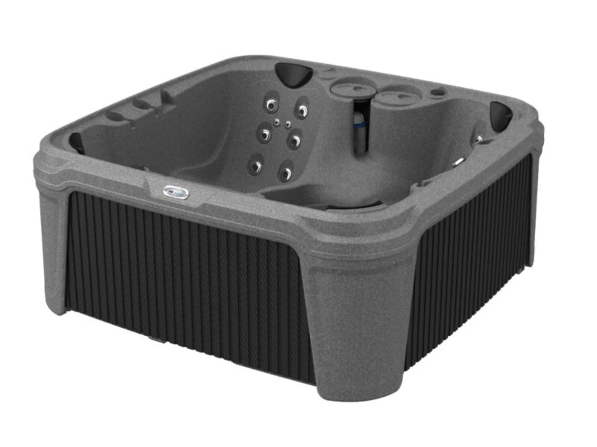 6-Person 35-Jet Plug and Play Hot Tub with 2 LED Waterfalls, Step with Handrail and Cover with Lifter H559502