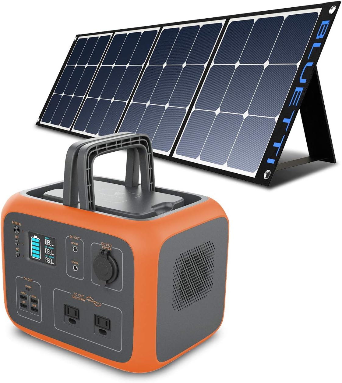 500Wh Portable Power Station with Solar Panel Included Q347464