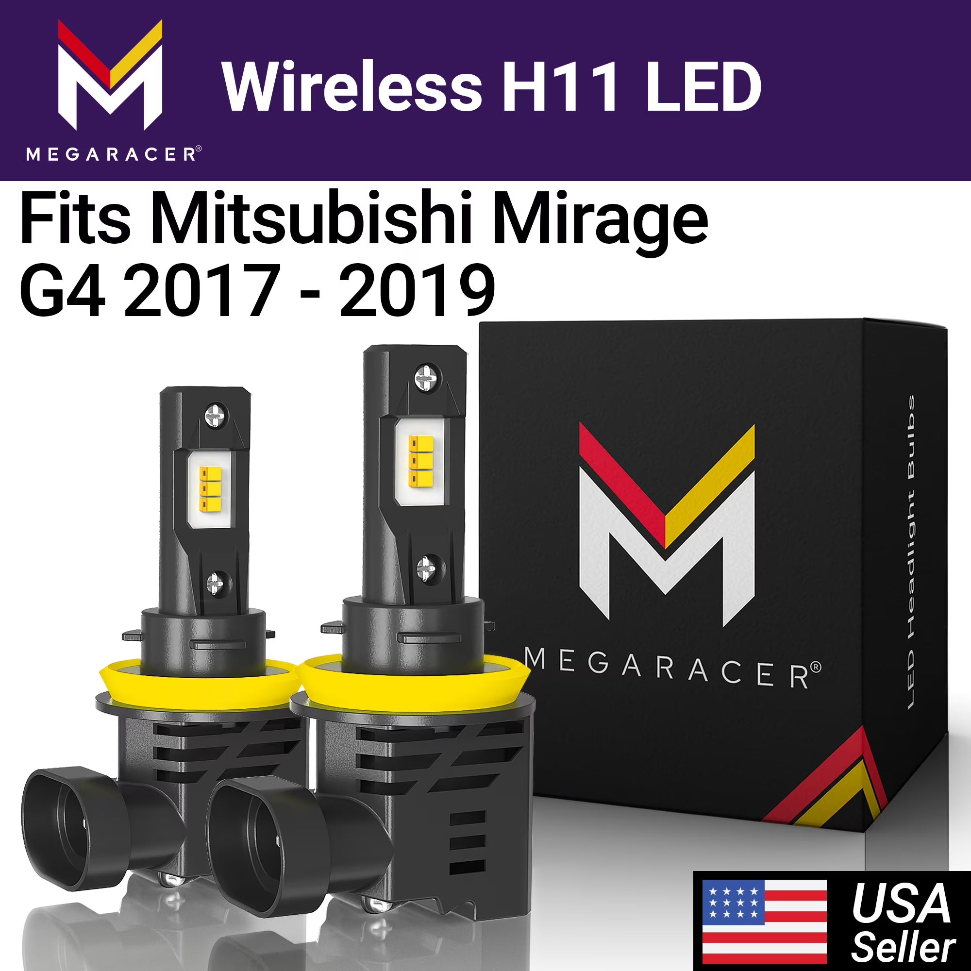 Wireless H11 LED Headlight Bulbs 6500K Cool White 12V 50W 12000LM Fog Light E89361
