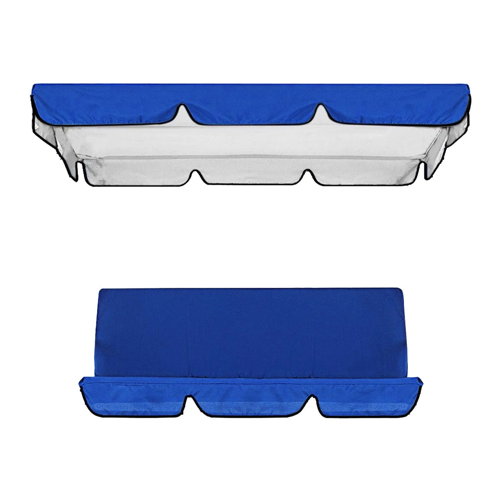 Blue Patio Swing Cushion Set for 3 Seater Swing Chairs C382