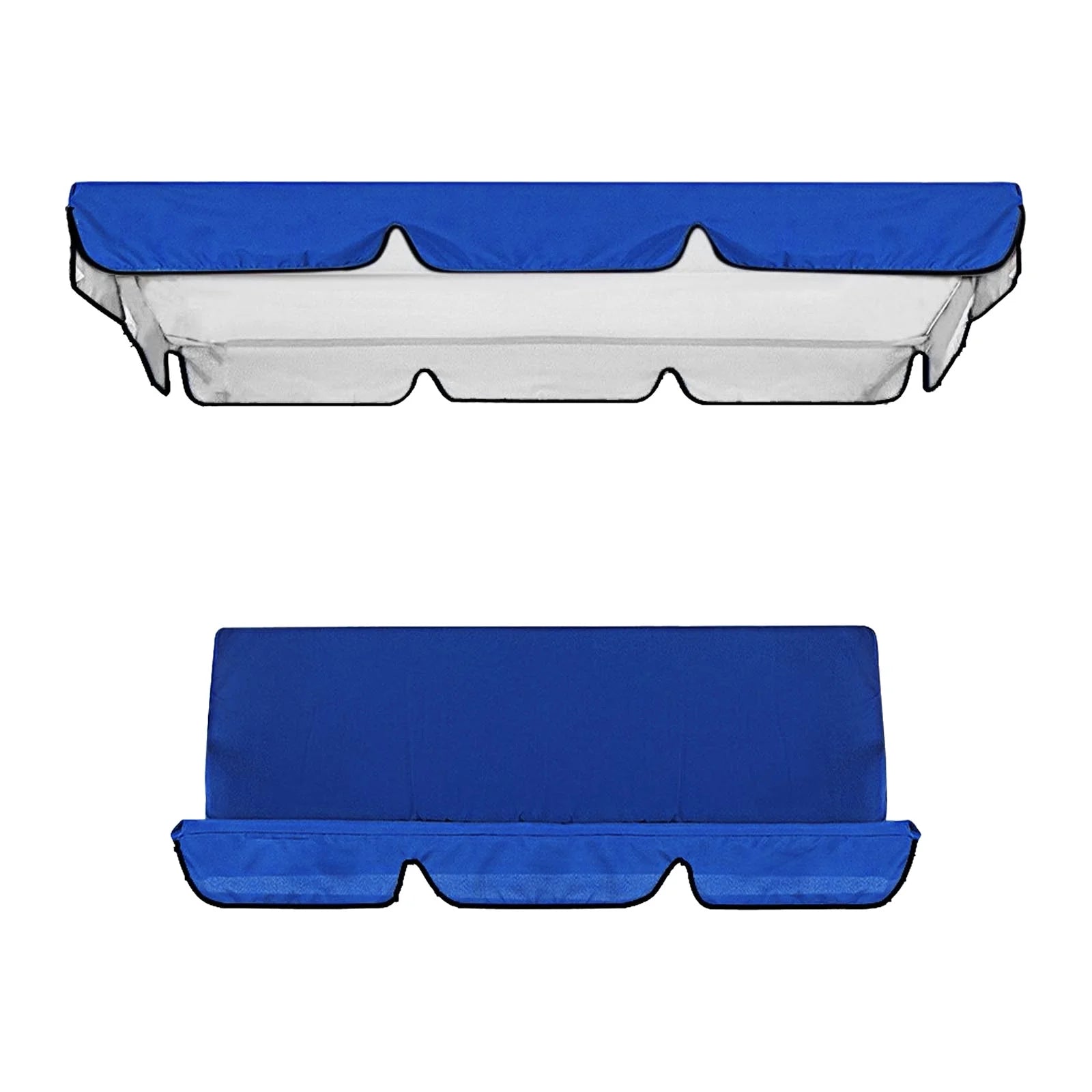 Blue Patio Swing Cushion Set for 3 Seater Swing Chairs C382