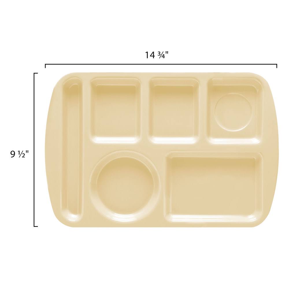 Tan School Cafeteria Compartment Tray M193