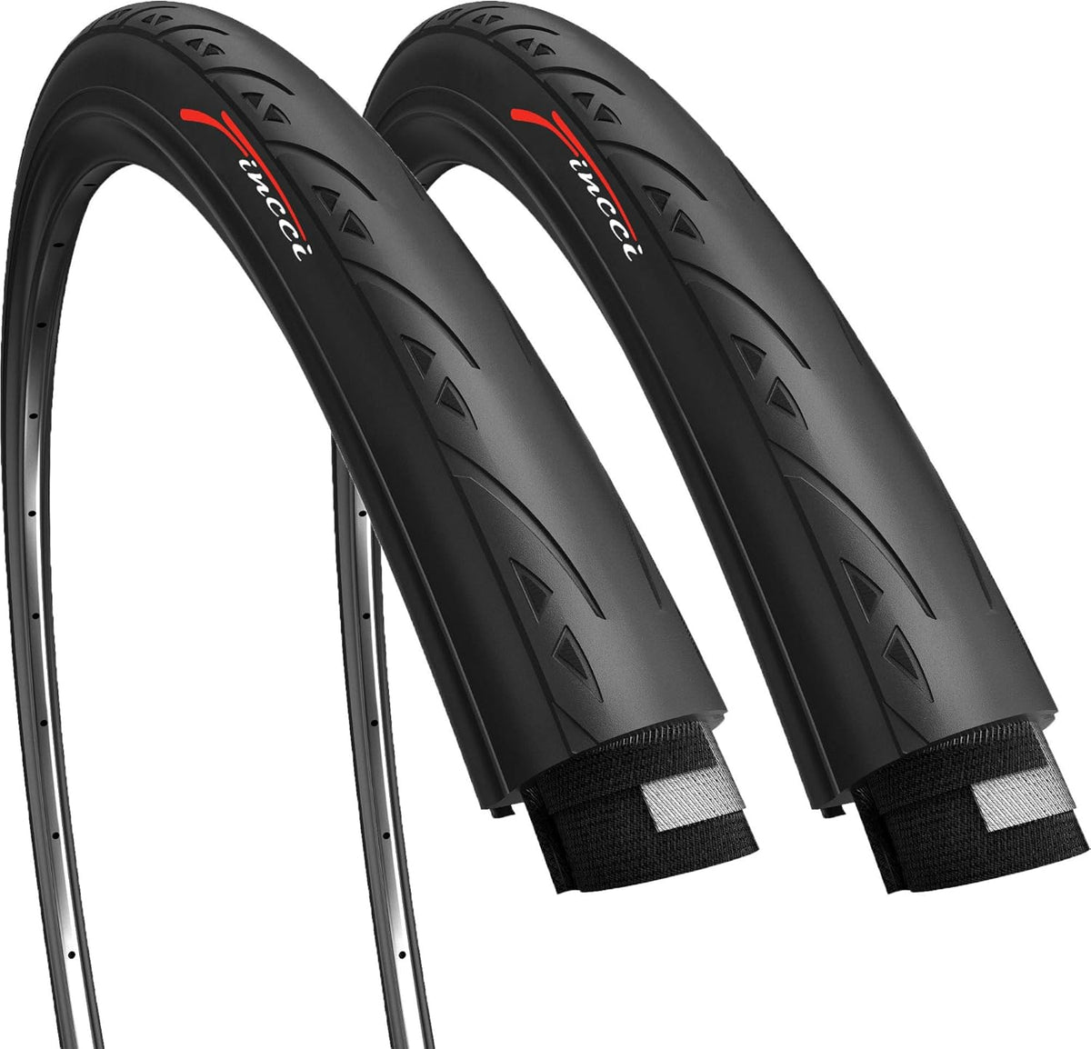 Pair 700 x 25c Foldable 120 TPI Road Racing Bicycle A2920