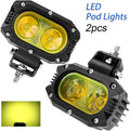 Yellow LED Fog Lights 2PCS Work Light Pods A7577