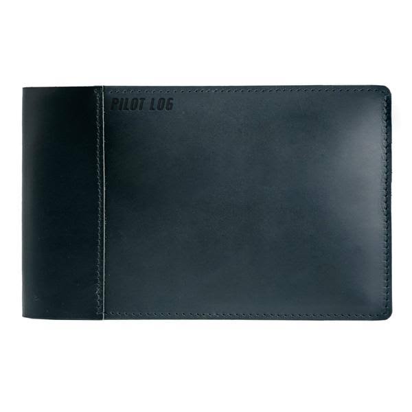 Leather Pilot Log - Black / Large J178009