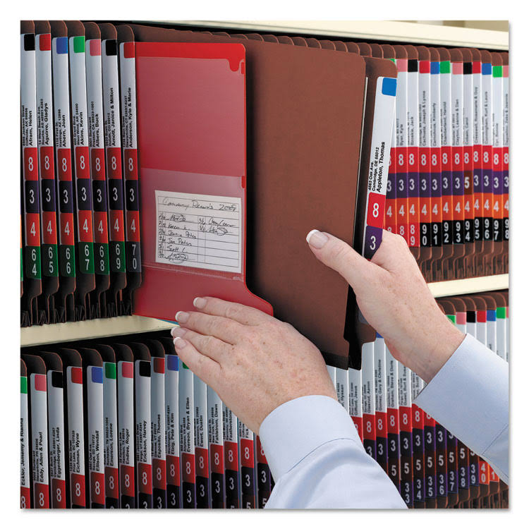 Red Letter Size Classification Folders with Fasteners, 10/Box C1270