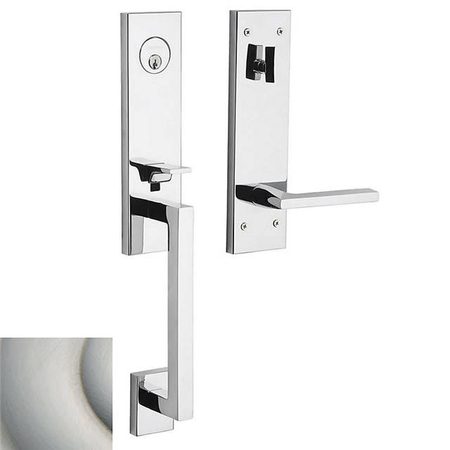 Satin Brass and Black Full Dummy Handleset G64348