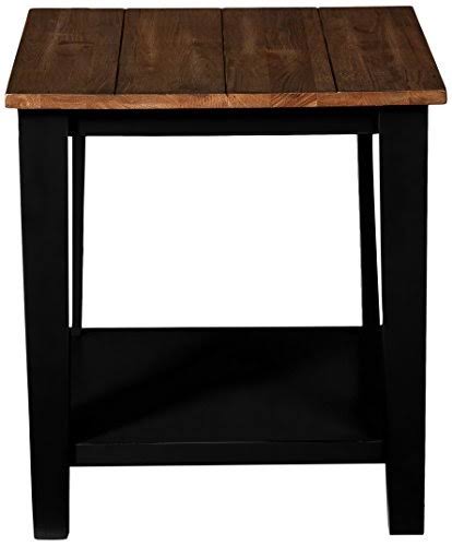 Greige & Black End Table K718