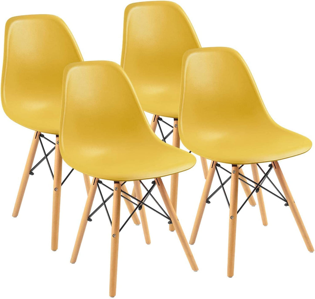 Set of 4 Plastic Dining Chairs O398278