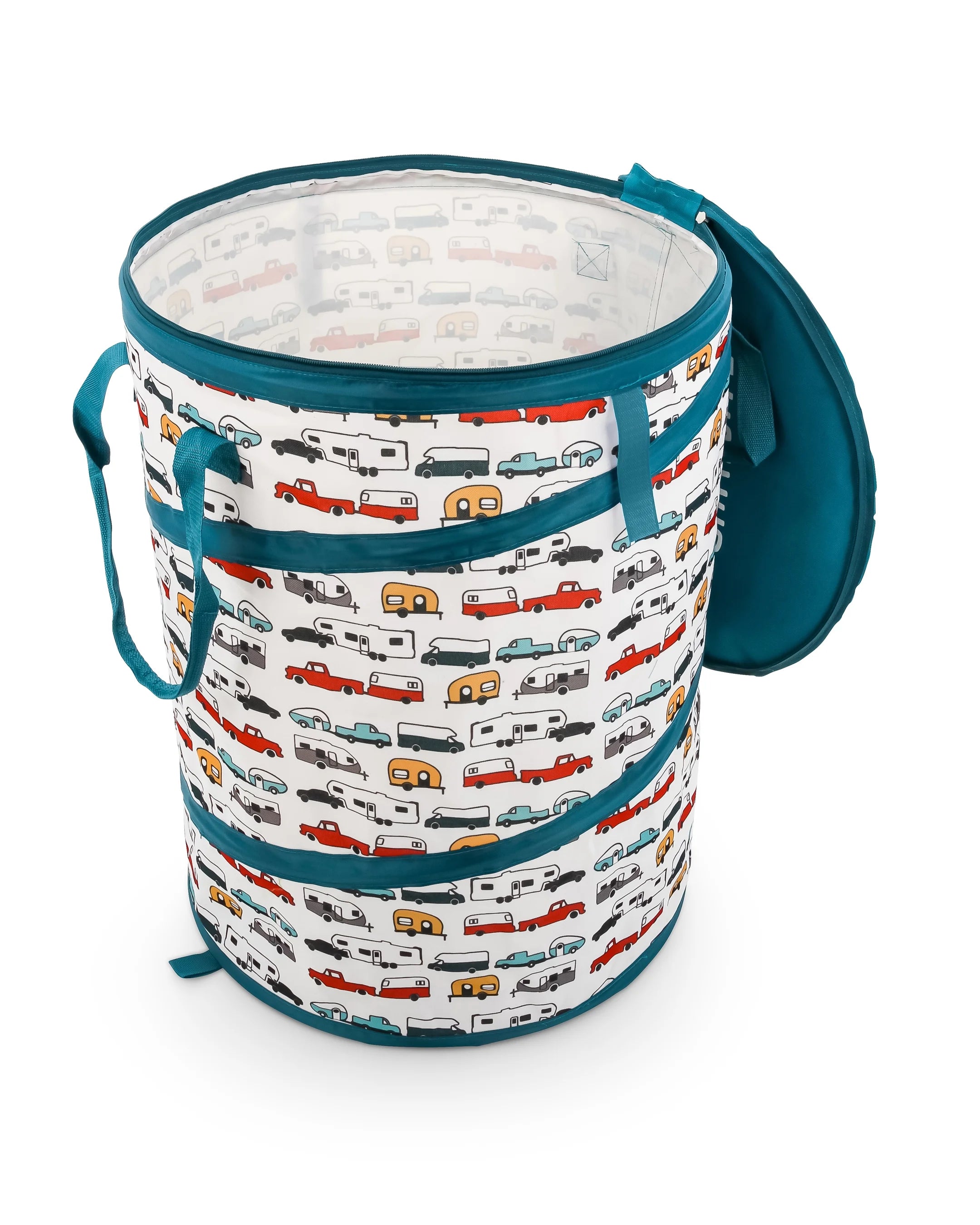 Pop-Up Utility Container with 30-Gallon Trash Bags, Heavy-Duty PVC S4883