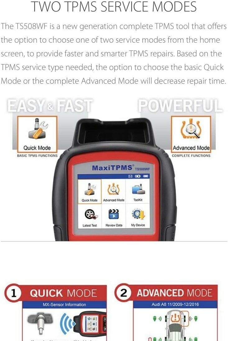 TS508WF WiFi TPMS Relearn Tool with OBD2 Code Reader N490