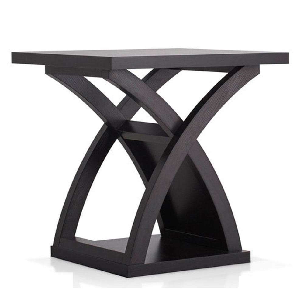 Espresso Brown X-Base End Table Y14296