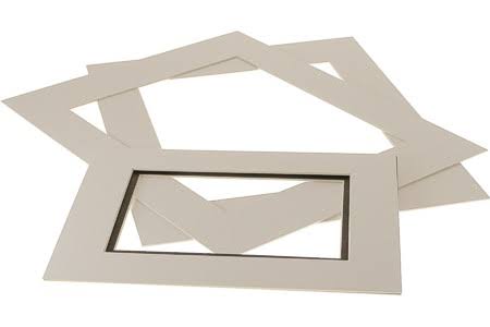 20x22 x 24x22 Double Mat Jet Black/Super White Conservation 25 Pieces G790378