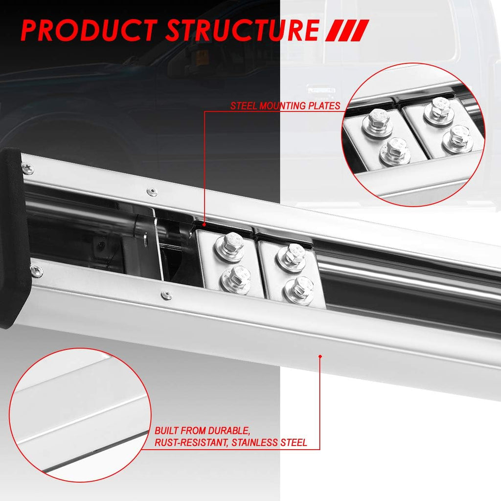 Polished Chrome Stainless Steel Nerf Bar Running Boards A456757