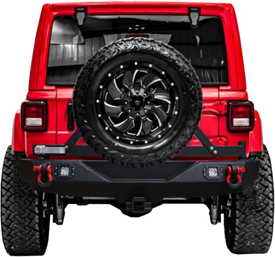 Front and Rear Bumper with LED Lights and Tire Carrier and Winch Plate U86928