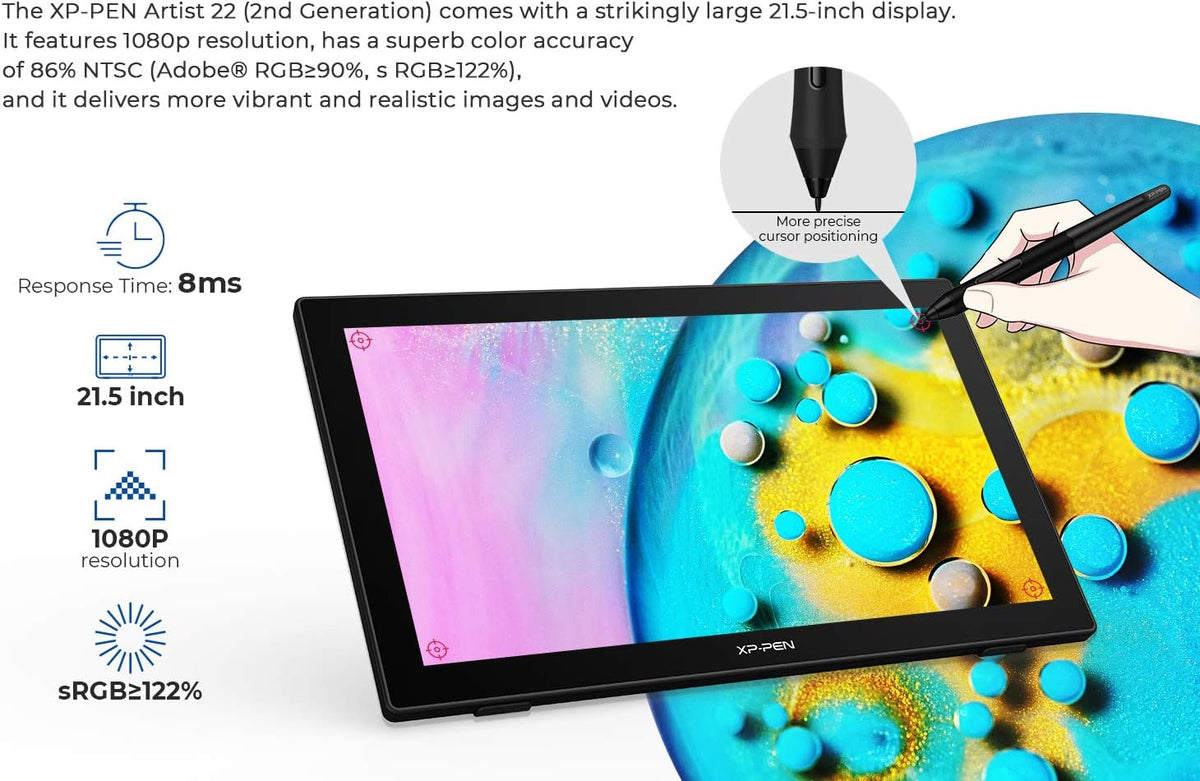 21.5" Drawing Monitor with Tilt Function and Red Dial O6526