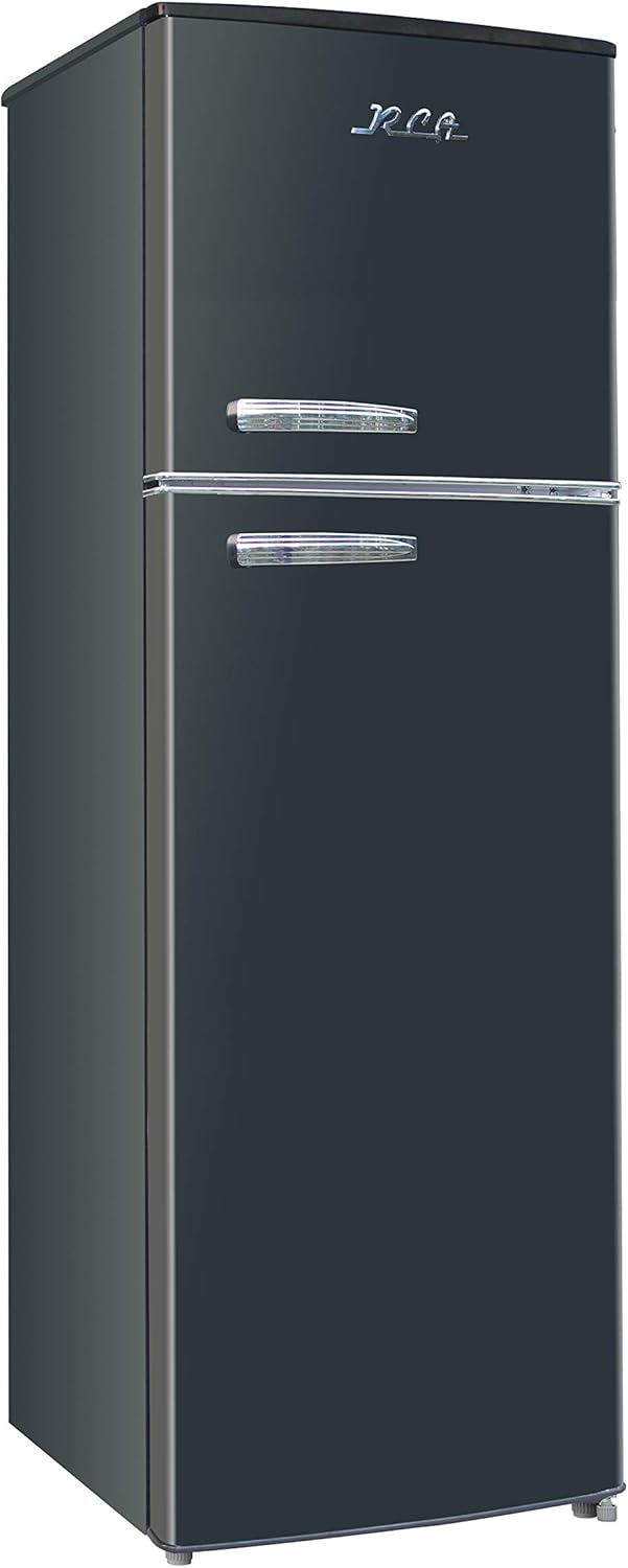 Retro 2 Door Refrigerator with Freezer, 10 cu ft, Black A5064