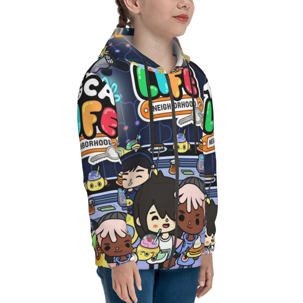 Zipper Hooded Sweatshirt Coat G655943