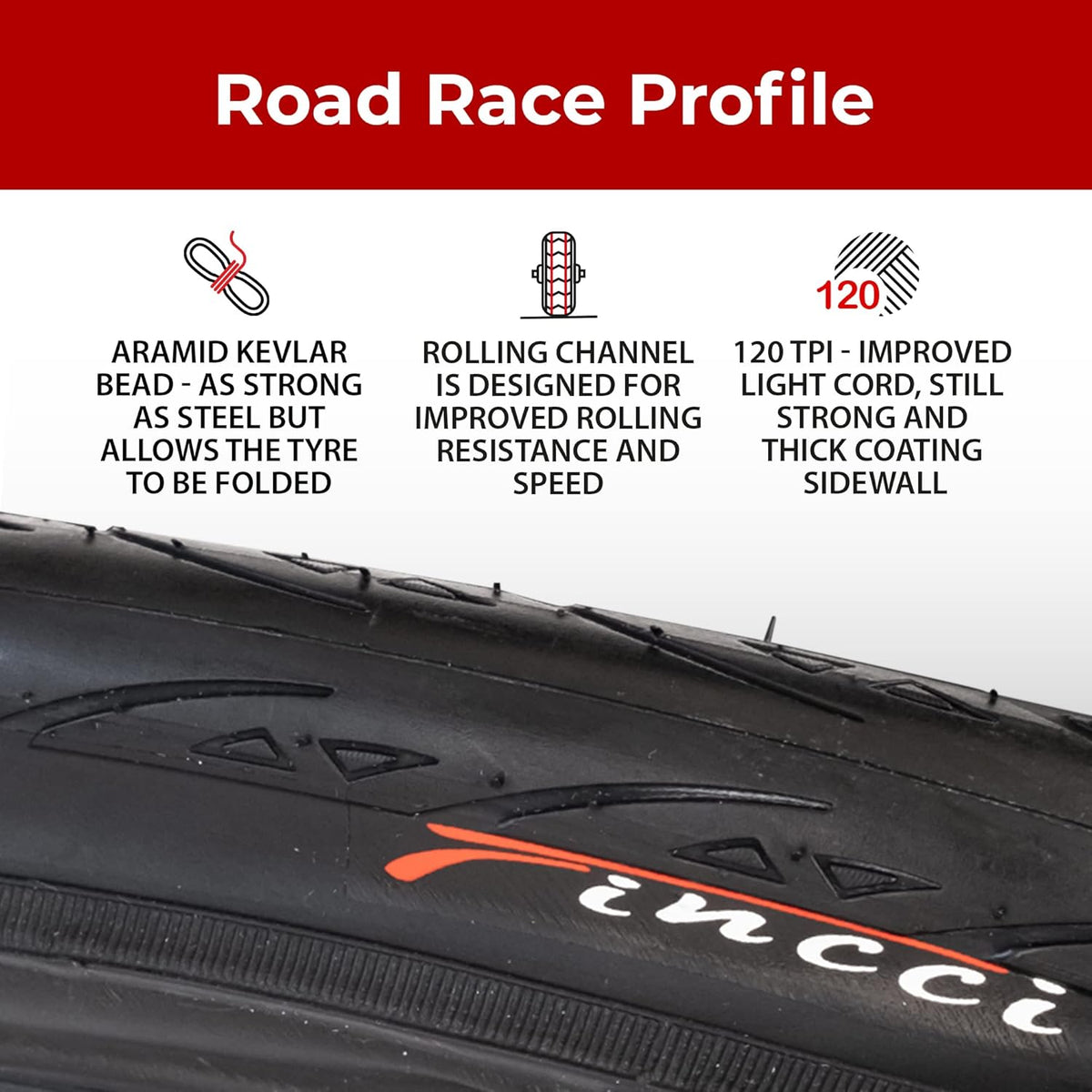 Pair 700 x 25c Foldable 120 TPI Road Racing Bicycle A2920