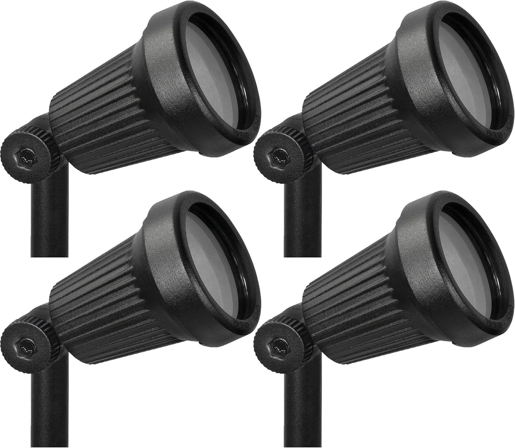 Black Cast Aluminum 20W Spotlight 4 Pack I410