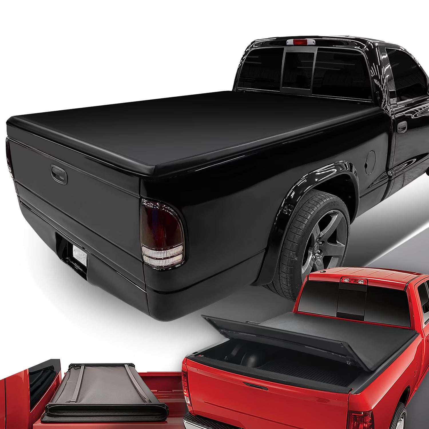 Adjustable Tri-Fold Soft Top Tonneau Cover N9848